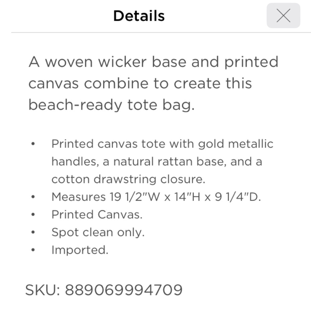NWT Lilly Pulitzer Wicker & Canvas beach Tote
Color: Celestial Blue Seek And Sea - Picture 2 of 7